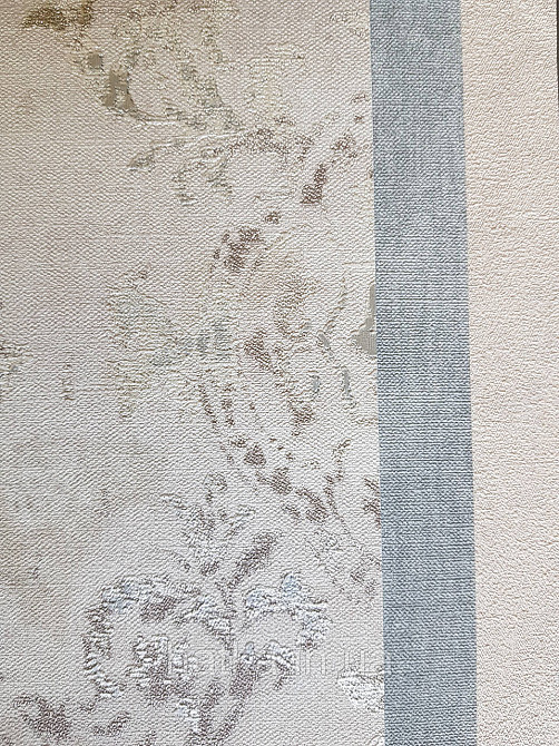 Шпалери вінілові на флізеліні AS creation Garda 1.06Х10.05 класика дамаск венселя срібло з бірюзою на сіро-беж Київ - фото 3