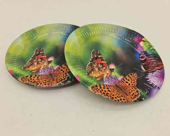 Бумажная тарелка с рисунком  18см