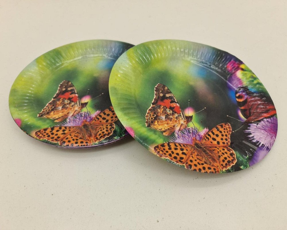 Паперова тарілка з малюнком 18 см "No 26"Метелики" 10 шт (1 пачка) Харків - фото 4