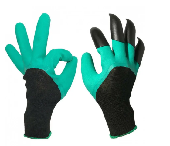 Садові рукавички з пазурами Garden Glove 4505 для посадки, прополювання та розпушування ґрунту, унів Київ