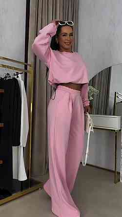 Женский прогулочный костюм двойка: кофта и штаны петля Пудровый, 48/50 Одесса