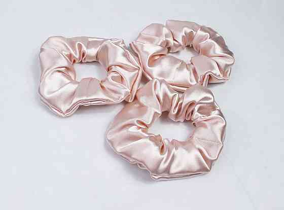 Набор резинок для волос атласный Пудровый Харьков