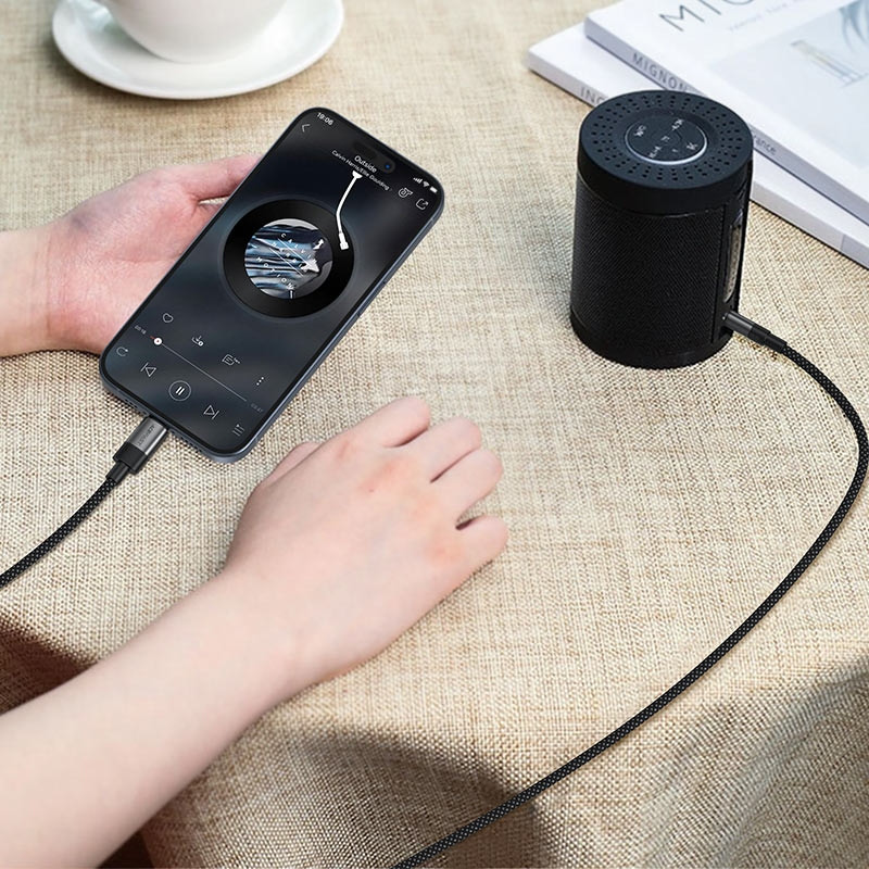 Перехідник USB-C --> 3.5 mm (F) 15cm audio converter J11 Acefast black Вінниця - фото 5