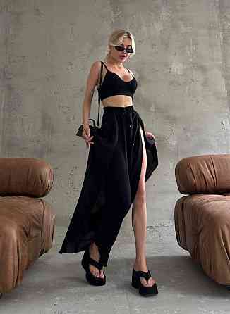 Жіночі легкі штани з розрізами американський креп 48/50 Одеса