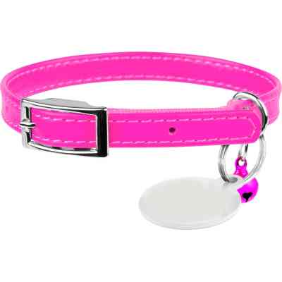 Ошейник для животных WAUDOG Glamour с QR паспортом Д 22-30 см розовый (32487) Винница