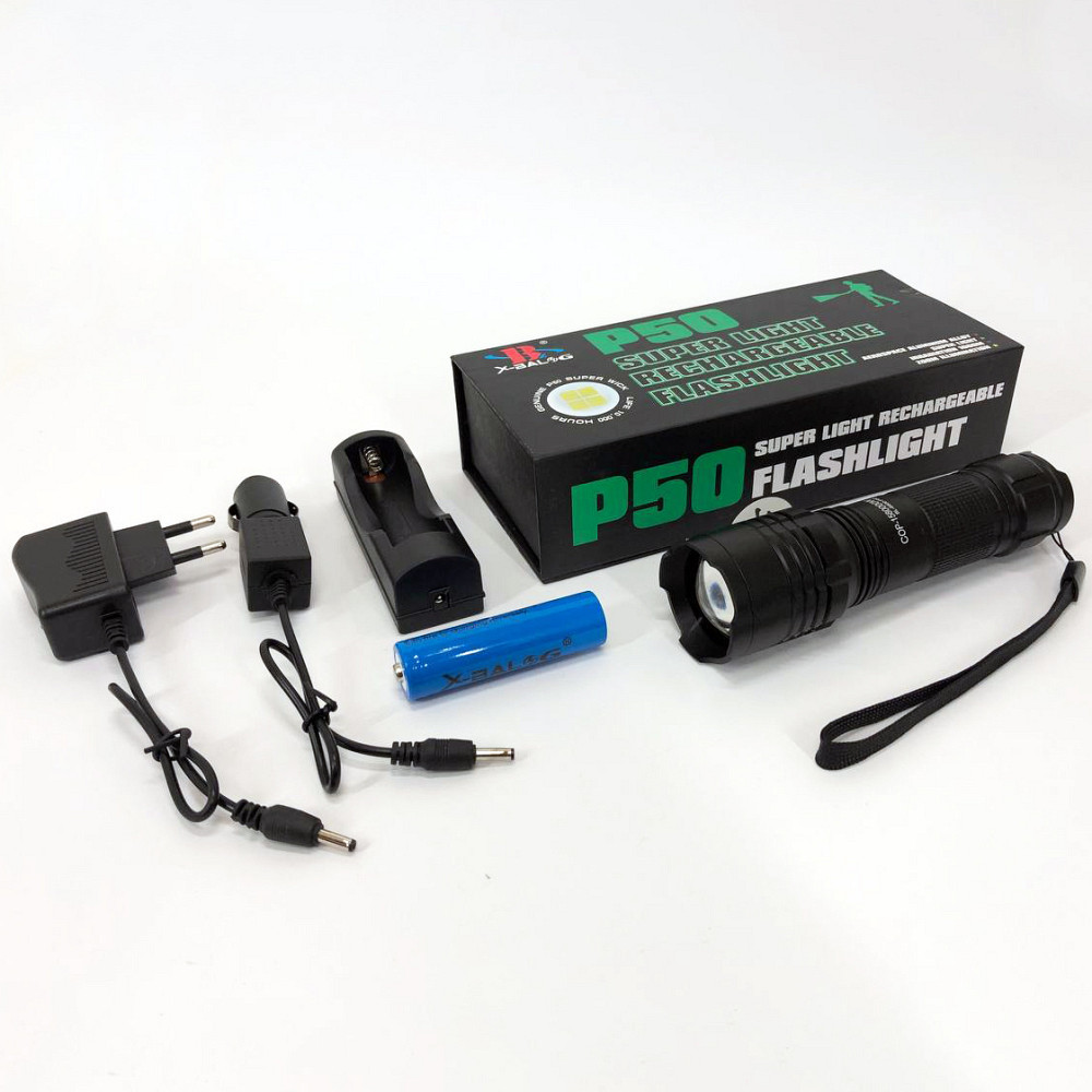 Усиленный ручной фонарик Bailong BL-8900-P50, Ручной фонарь с двумя режимами работы UG-81 Львов - изображение 10