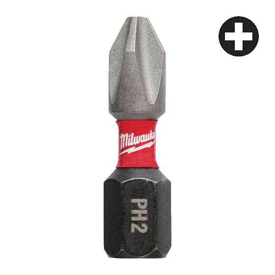 Біта SHOCKWAVE MILWAUKEE, PH2, 25мм, (25шт) Одеса