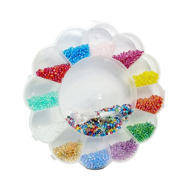 Набір бісеру для створення прикрас 037-204 у пластиковому боксі Вінниця - фото 1