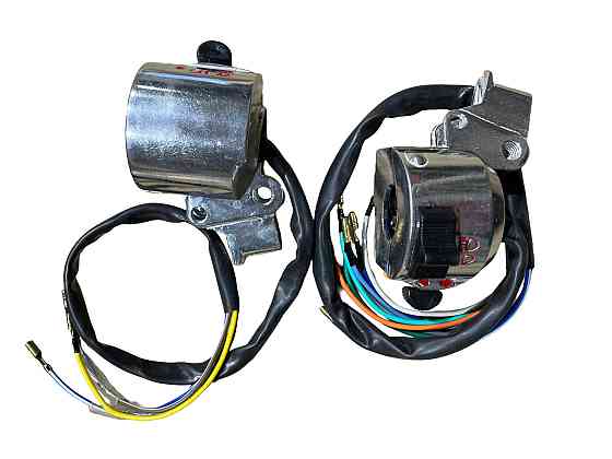 Блоки кнопок керма (пара) мопед Дельта (хром, важелі, кріплення) (безстартерна) ST Мукачево