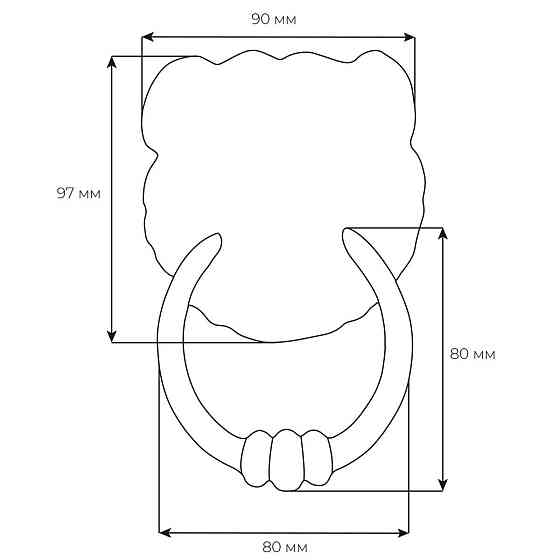 Ручка стучалка IBFM 856/M ант серебро Киев