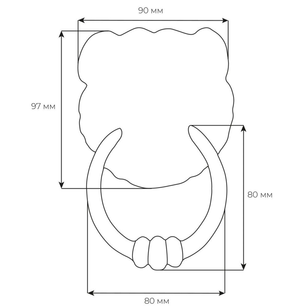 Ручка стучалка IBFM 856/M ант серебро Киев - изображение 2
