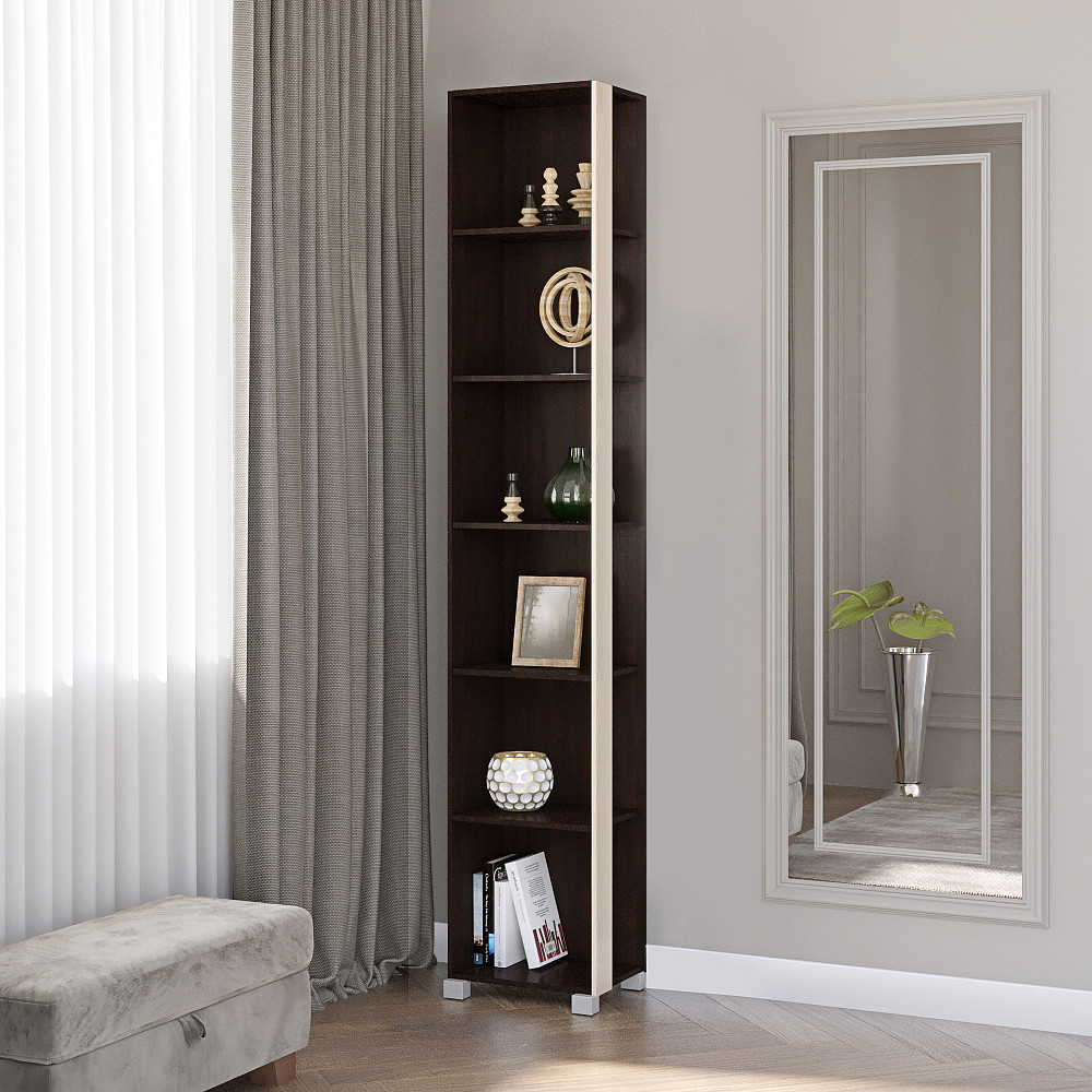 Шафа-пенал кутовий Еверест Бриз-18 венге + дуб молочний (DTM-2287) Львів - фото 1