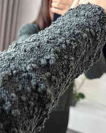 Женский уютный свитер свободного кроя хлопок 40%, полиэстер 60% Графит Одесса