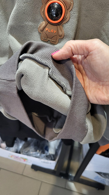 Детский велюровый утепленный свитшот космонавт для мальчиков 5,6,7,8 лет Николаев - изображение 2