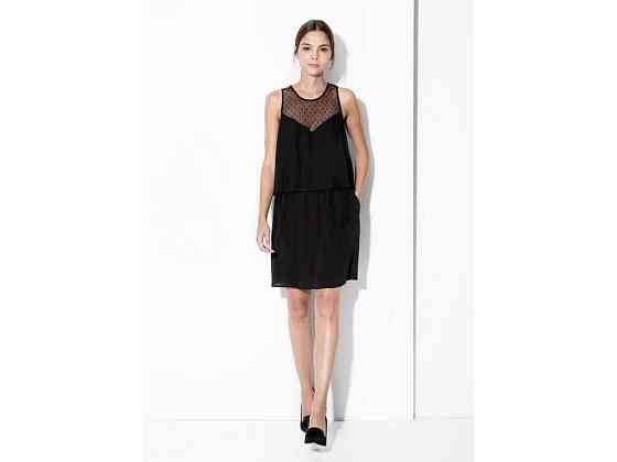 Платье с кокеткой из тюля женская р.XS (укр.40) черное 33009024 ТМ MANGO Solmir Киев