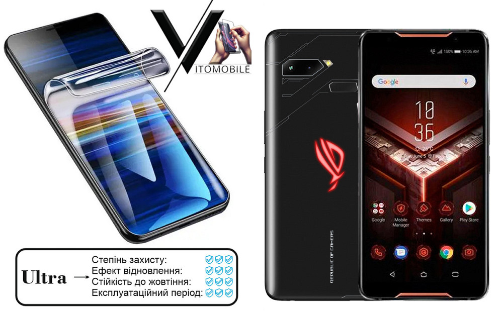 Поліуретанова плівка Ultra для ASUS ROG Phone ZS600KL – мінімальна товщина, максимальний захист! Київ - фото 1