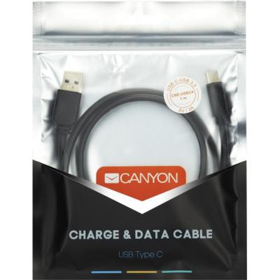 Дата кабель USB 2.0 AM to Type-C 1.8m 1A black Canyon (CNE-USBC2B) Винница - изображение 3