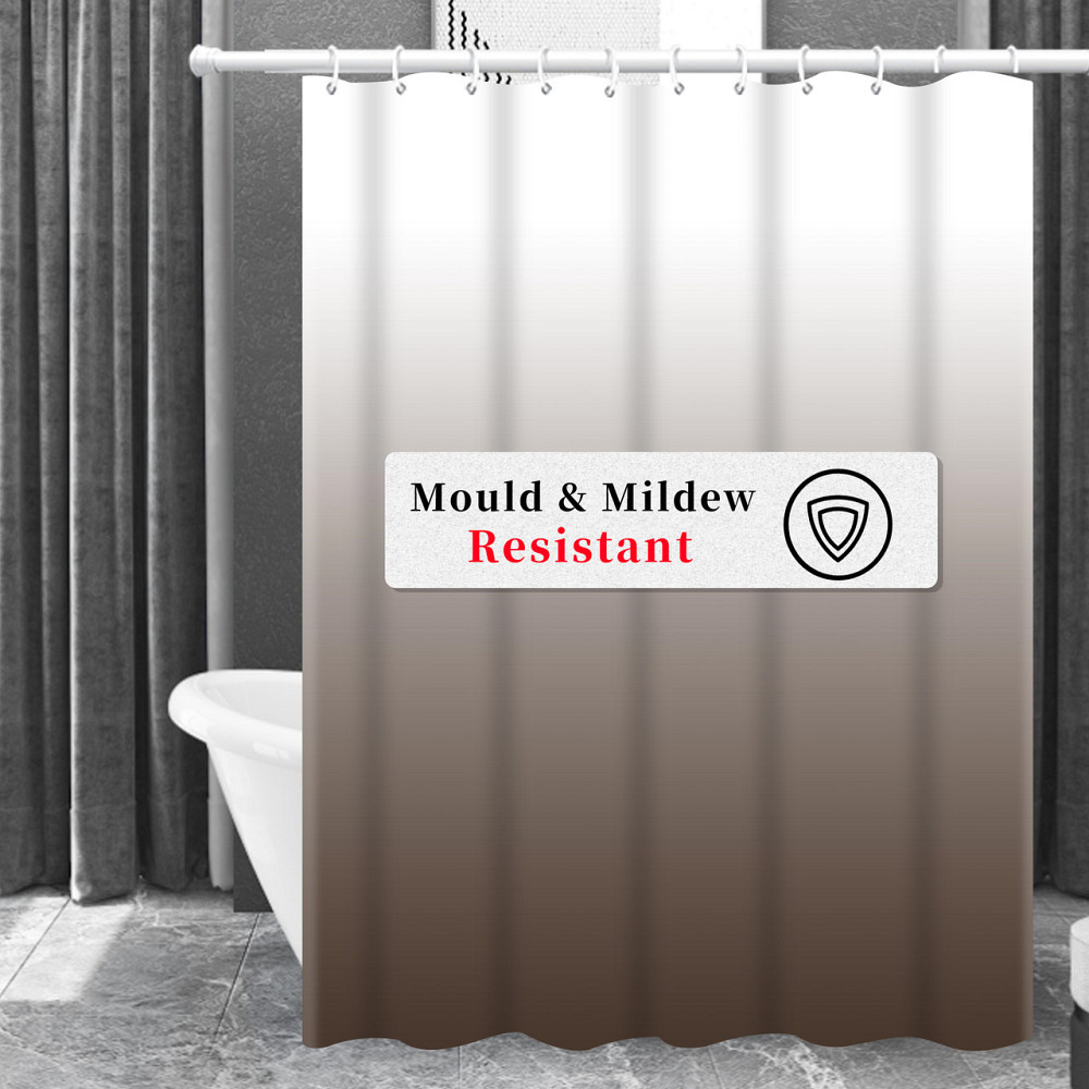 Шторка для ванни з поліестеру водонепроникна Bathlux 180x180 см з кільцями, фіранка для ванної кімнати Кам'янець-Подільський - фото 2