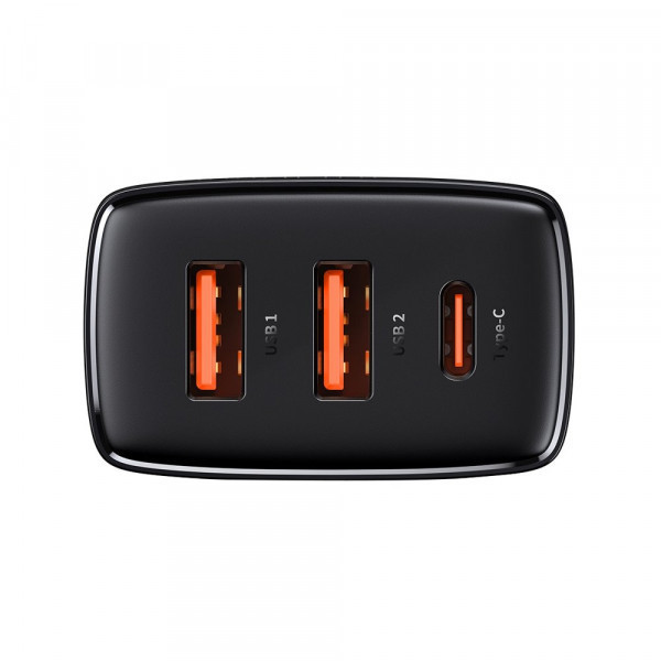 Зарядний пристрій 3xUSB 20W (USB-C+USB-A) Чорний Baseus (CCXJ-E01) Київ - фото 3