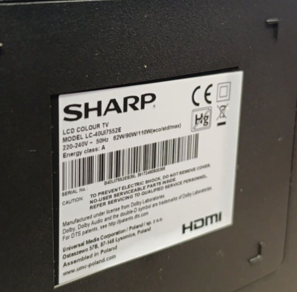 Телевизор SHARP 40