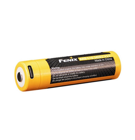Акумулятор 18650 Fenix ​​3400mAh 3.6V Li-ion із Type-C зарядкою (Чорно-жовтий) Вінниця - фото 3