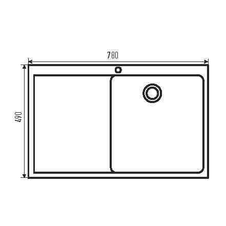 Мийка Zerix ZH7849R-215 Nano-Black (3.0/0.8) з нержавіючої сталі (MX1592) Київ