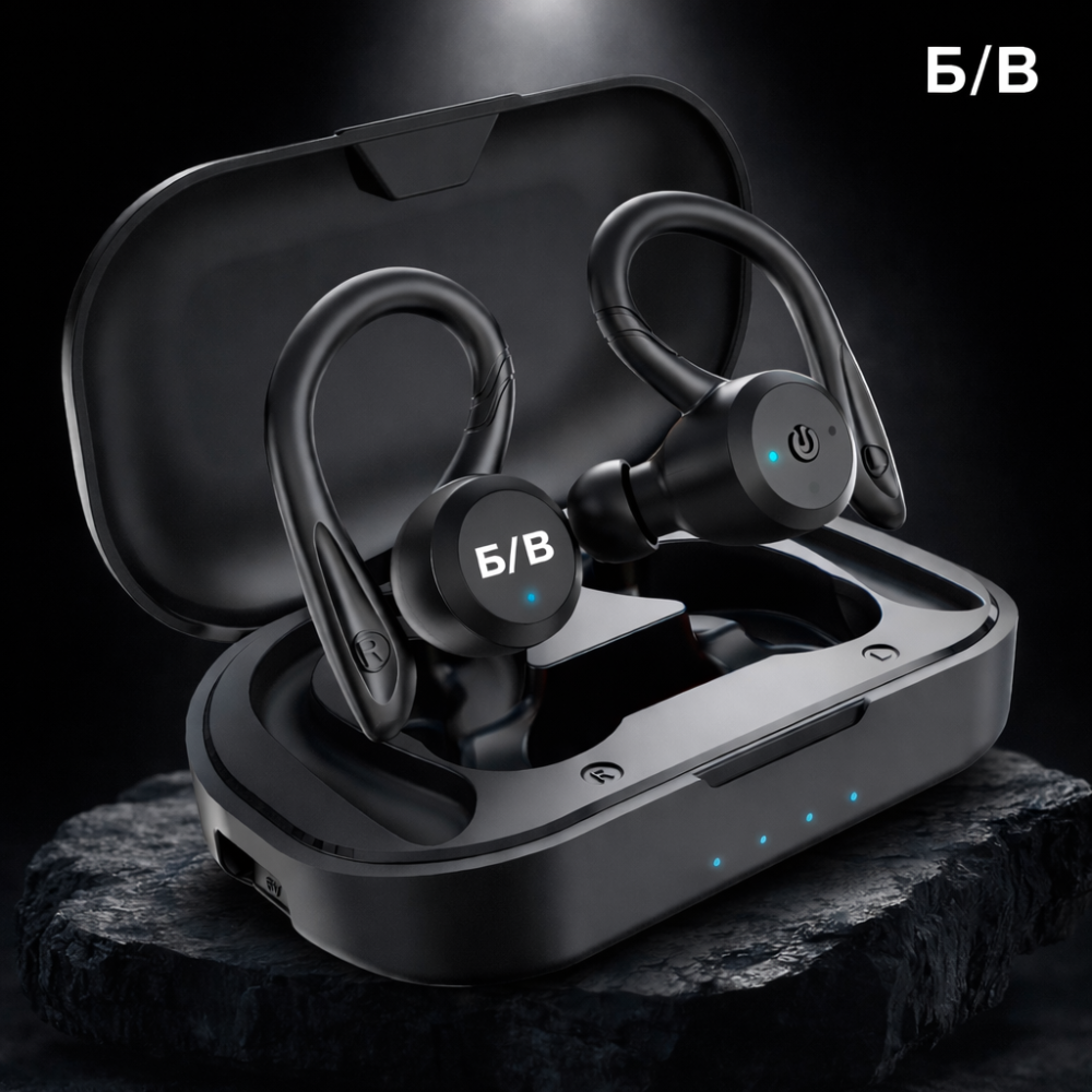 Б/У Беспроводные наушники APEKX BE1031-BK Bluetooth 5.0, IPX7, микрофон, зарядный кейс, до 22 часов, черные Киев - изображение 8