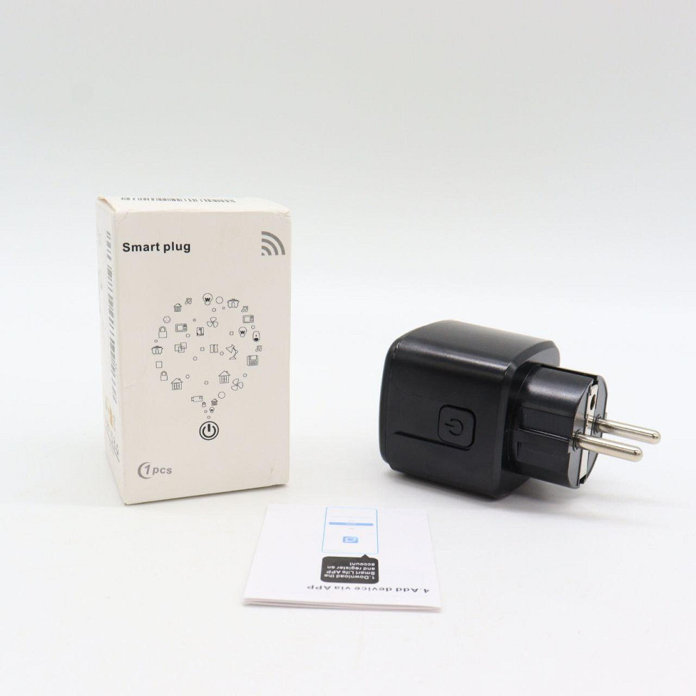 Розумна розетка WiFi з лічильником електроенергії 20А, Tuya Smart 4400Вт, Чорна / Розетка для моніторингу енергії Київ - фото 9