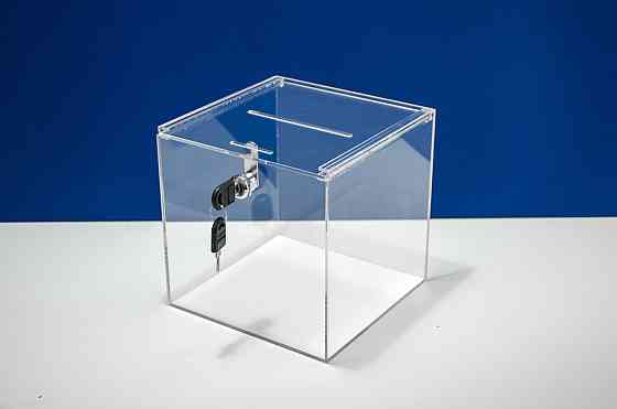 Скринька для пожертвувань EKOSTAR 200х200х200 врізний замок Київ