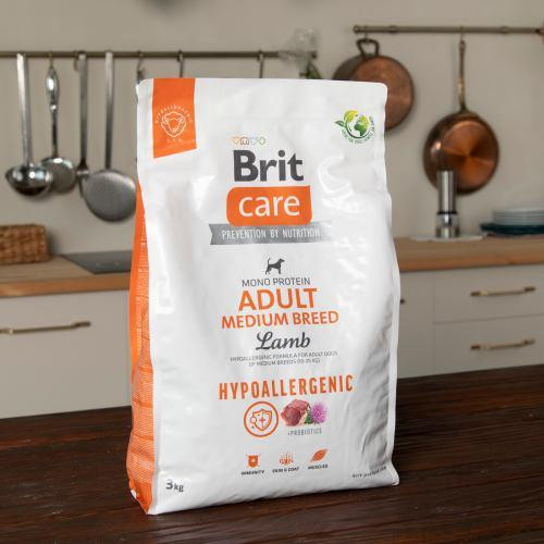 Сухой корм Brit Care Dog Hypoallergenic Adult Medium Breed для собак средних пород, гипоаллергенный с ягненком, 3 кг Киев - изображение 8