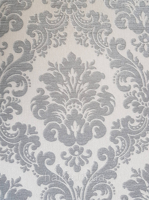 Шпалери вінілові на флізеліні Rasch Trianon Xlll 0.53х10 класика структурні вензель розетки чорні на бежевому Київ - фото 3