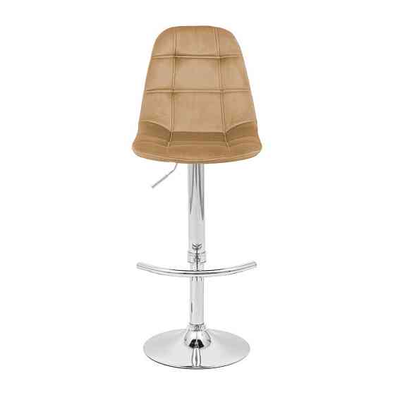 Стілець крісло барний м'який SplitDesign U Jasmine 24 Piastra Хром LT Бежевий Київ