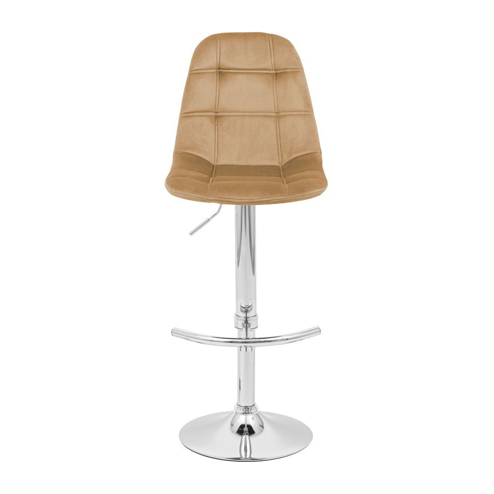 Стілець крісло барний м'який SplitDesign U Jasmine 24 Piastra Хром LT Бежевий Київ - фото 2