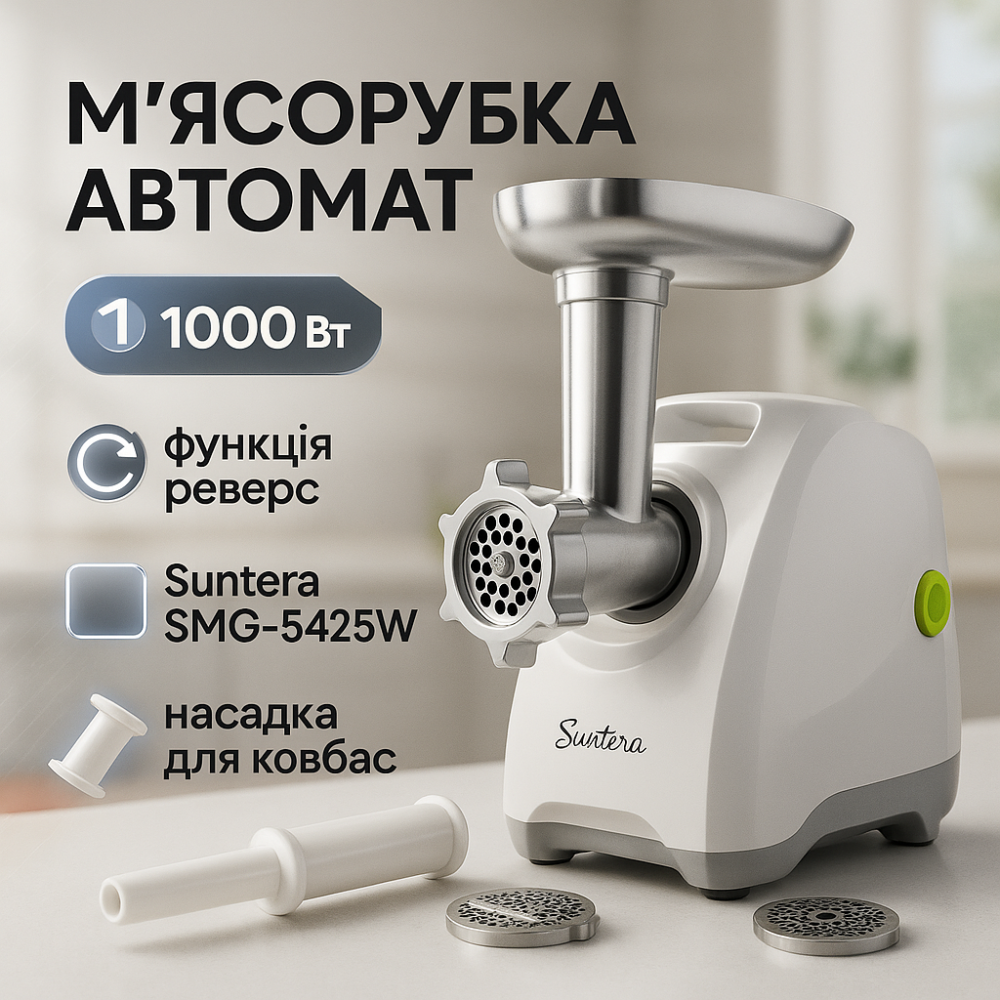 М'ясорубка з 4 насадками, М'ясорубка для овочів і фруктів Кухонна якісна електром'для дому PV-90 Львів - фото 18