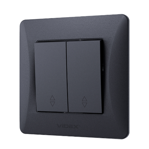 BINERA чорний графіт Вимикач внутрішній прохідний 2кл Videx Житомир - изображение 4