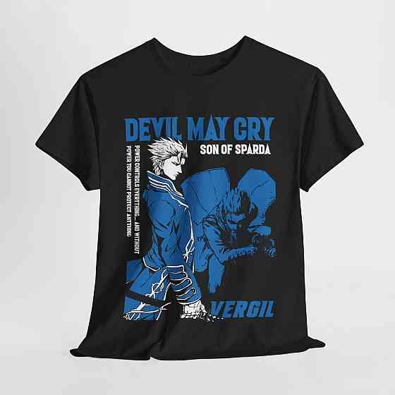Футболка для мальчика аниме Девил Май Крй Виргил оверсайз (рост от 165 до 180 ) Черний AnimeJ0752m Днепр