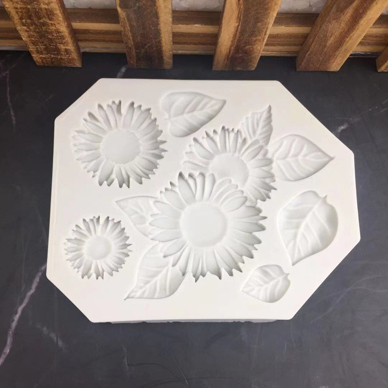 Молд силиконовый Подсолнухи 120 на 95 мм серый Киев - изображение 7