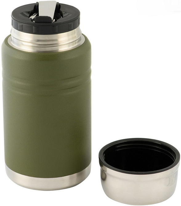 Армійський Термос для їжі 0.75 літрів зі складною ложкою M-Tac (UN-R02-750A) Нержавіюча сталь Нововолинськ - фото 5