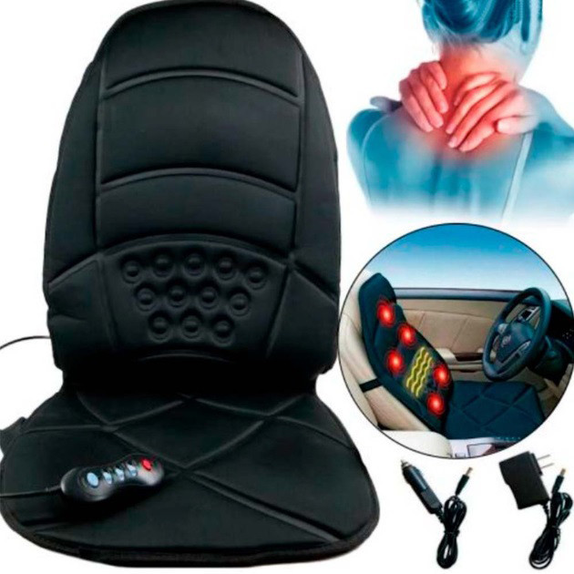 Масажна накидка на крісло з підігрівом і пультом управління для дому, крісла та автомобіля CUSHION Київ - фото 3