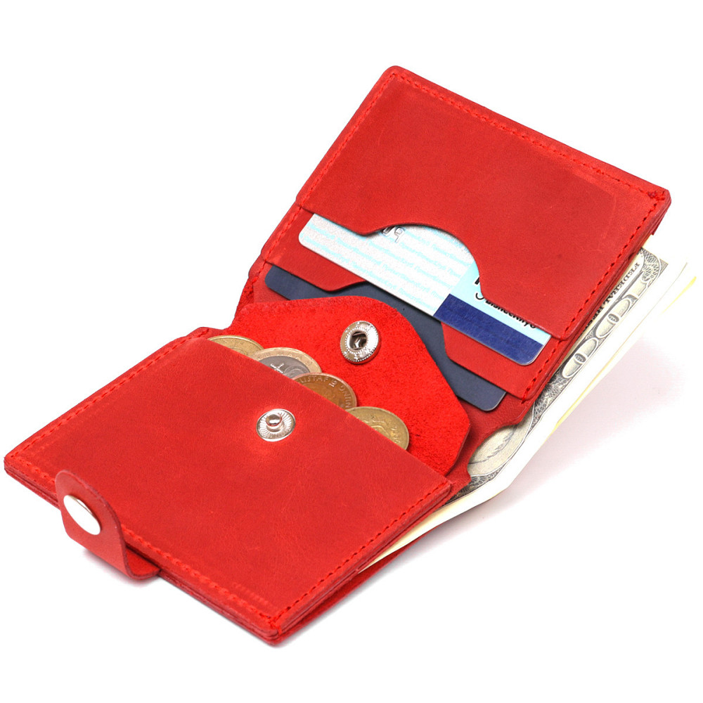 Современное женское портмоне Shvigel 16497 Красный Киев - изображение 7