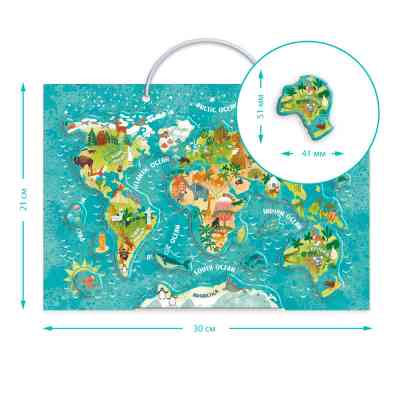 Обучающий набор DoDo Магнитная карта мира животного (200267) Винница