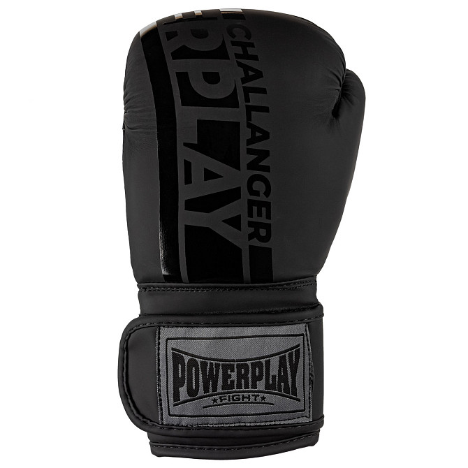 Боксерские перчатки PowerPlay 3086 Matt Challenger Черные 10 унций Киев - изображение 6