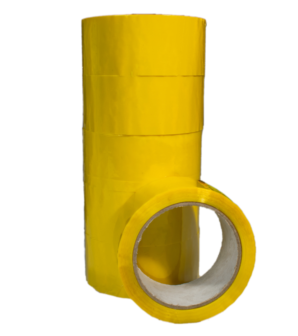Скотч упаковочный 45мкм 45мм*100м желтый, клейкая лента Днепр - изображение 4