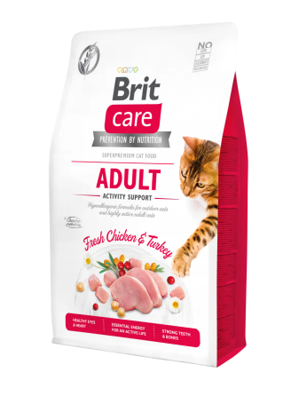 Сухой корм для активных и уличных кошек Брит Brit Care Cat GF Adult Activity Support 2 кг Винница