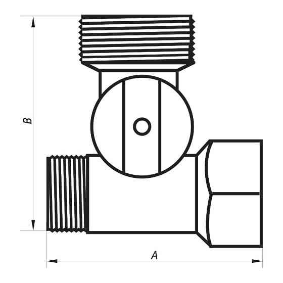 Кран для подключения сантехприборов 1/2Mx3/4Mx1/2F (NF.1110) Nolf (NF2971) Киев
