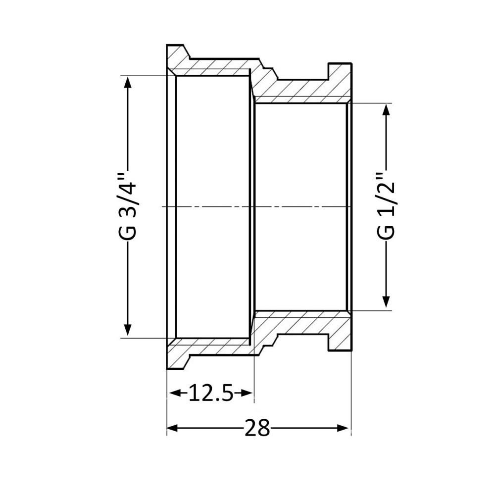 Муфта Thermo Alliance Standart 1/2"х3/4" ВР SD4051520 Київ - фото 11