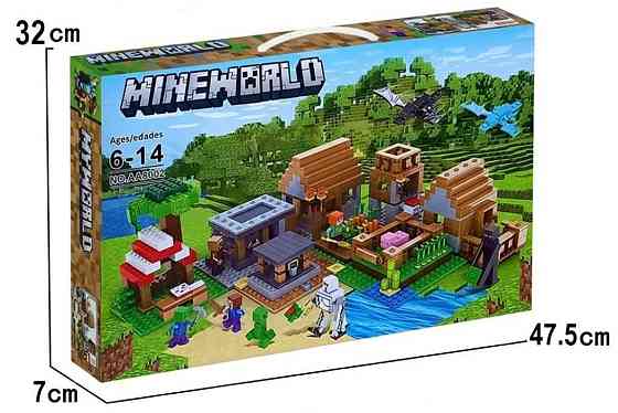 Лего Майнкрафт Деревня жителей с Драконами, 938 деталей Lego MINECRAFT. Харьков