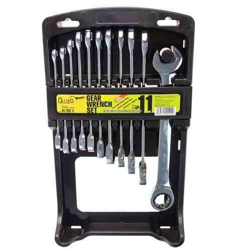 Набір ключів комбінованих тріскачкових 11 предметів , 8-19мм Alloid Одеса