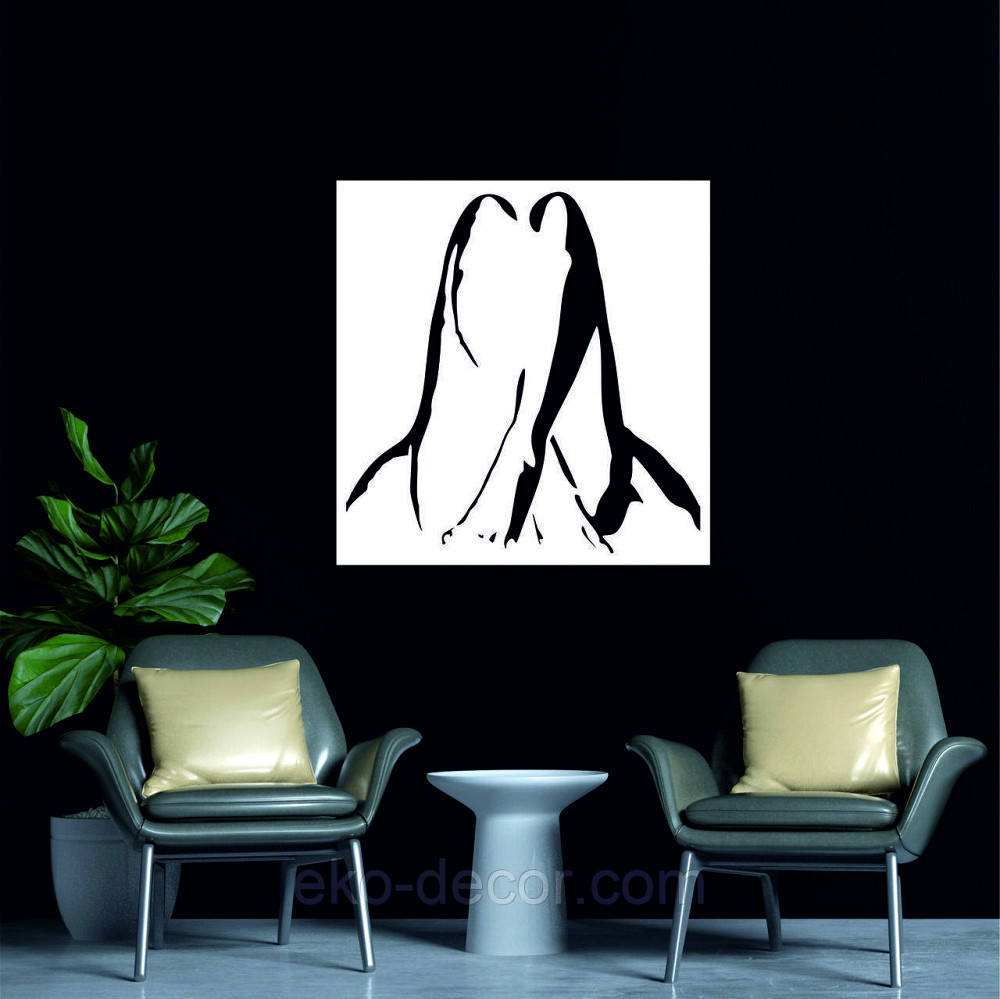 Декоративное настенное Панно «Силуэт женщины», Декор на стену 90*87 см, Белый Киев - изображение 3
