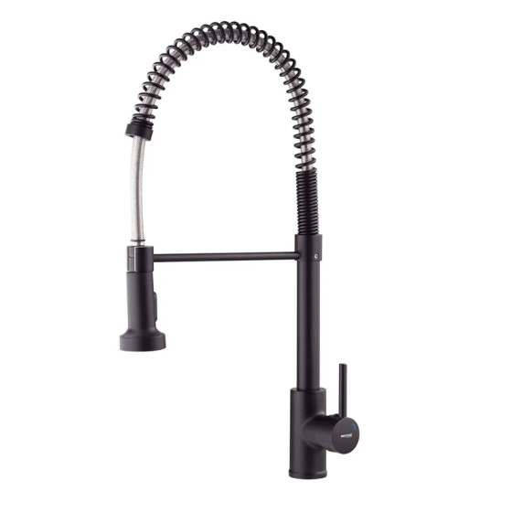Кухонний змішувач з пружинним виливом Mixxus Premium SPRING 017 BLACK (MI6951) Харків